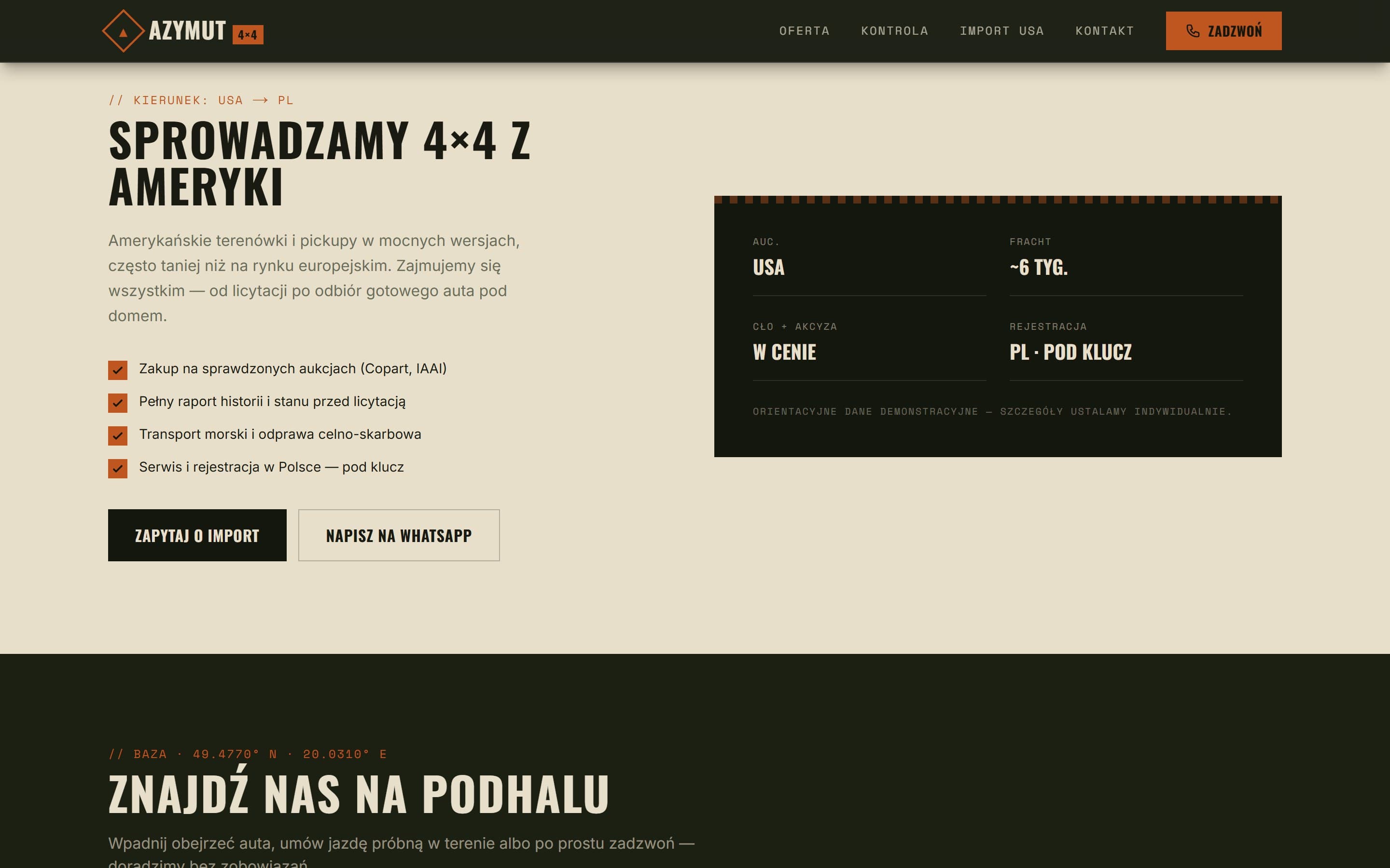 AZYMUT 4×4 — strona komisu — 4